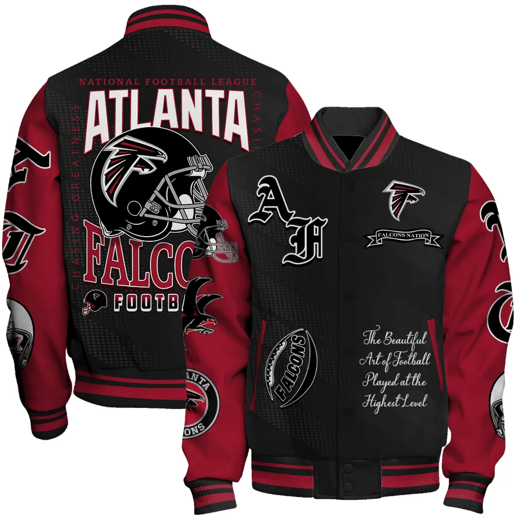 Atlanta Falcons NFL Baseball Jacket Everyday Baseball Fan Gear