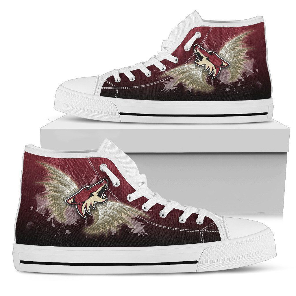 Angel Wings Arizona Coyotes High Top Shoes Printed For Men And Women - Image 2