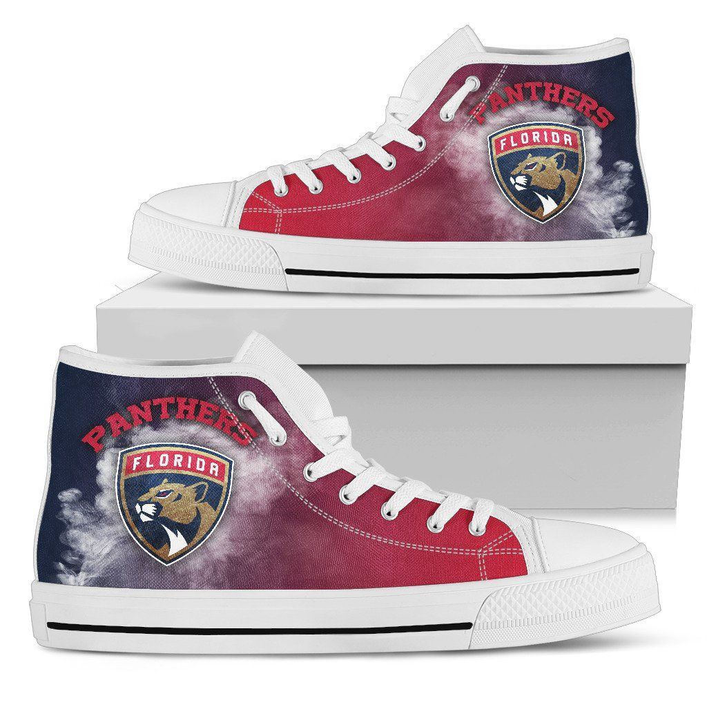 White Smoke Vintage Florida Panthers High Top Shoes Printed For Men And Women - Image 2