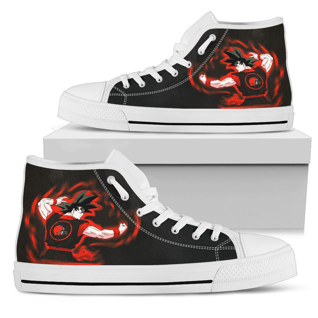 Son Goku Saiyan Power Cleveland Browns High Top Shoes Printed For Men And Women - Image 2