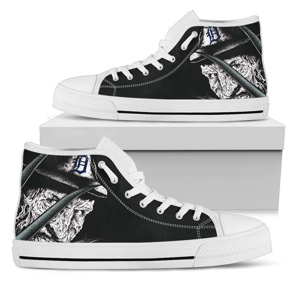 Detroit Tigers Nightmare Freddy Colorful High Top Shoes Printed For Men And Women - Image 2