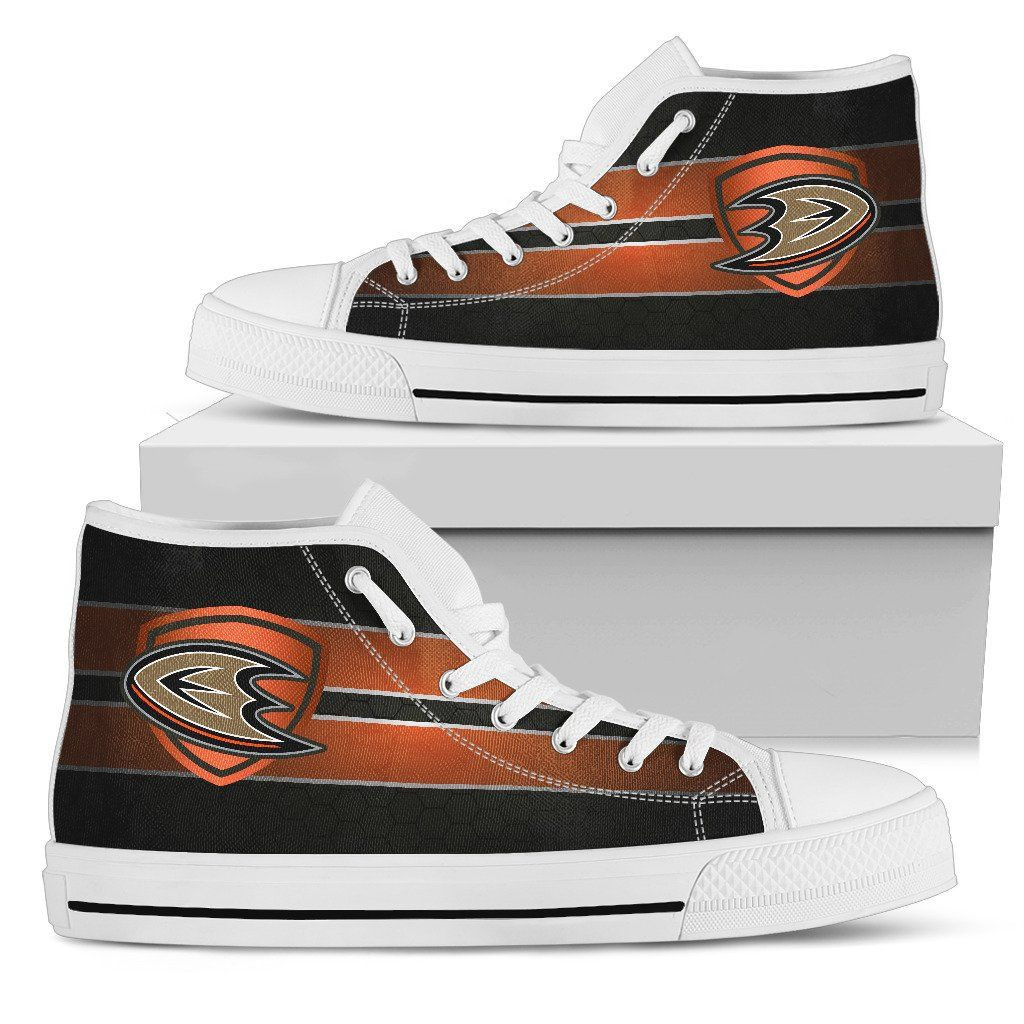 The Shield Anaheim Ducks High Top Shoes Printed For Men And Women - Image 2