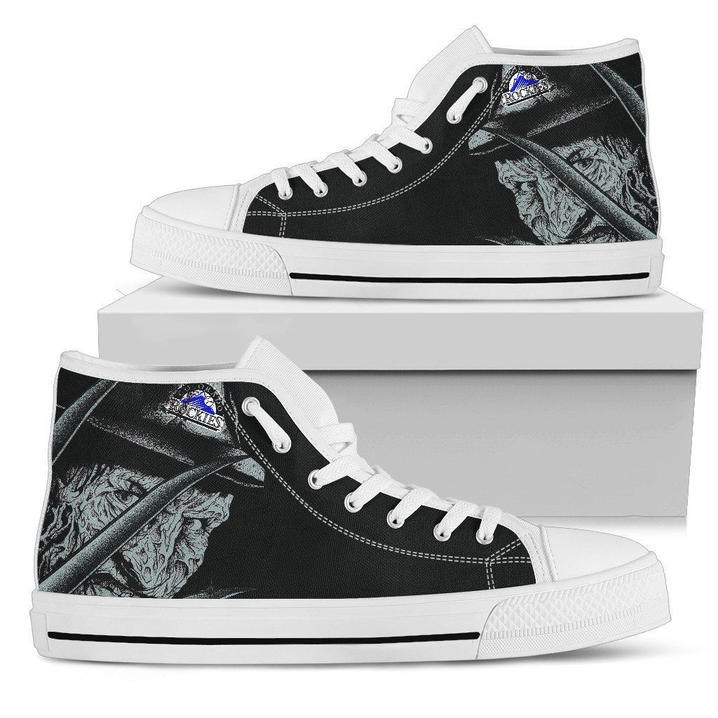Colorado Rockies Nightmare Freddy Colorful High Top Shoes Printed For Men And Women - Image 2