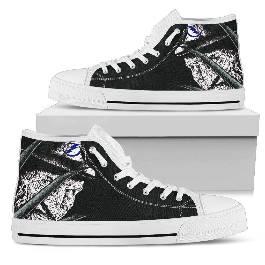 Tampa Bay Lightning Nightmare Freddy Colorful High Top Shoes Printed For Men And Women - Image 2