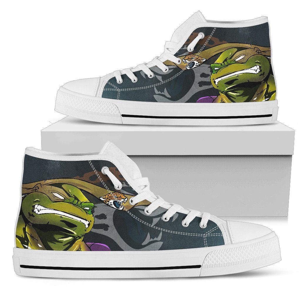 Turtle Jacksonville Jaguars Ninja High Top Shoes Printed For Men And Women - Image 2
