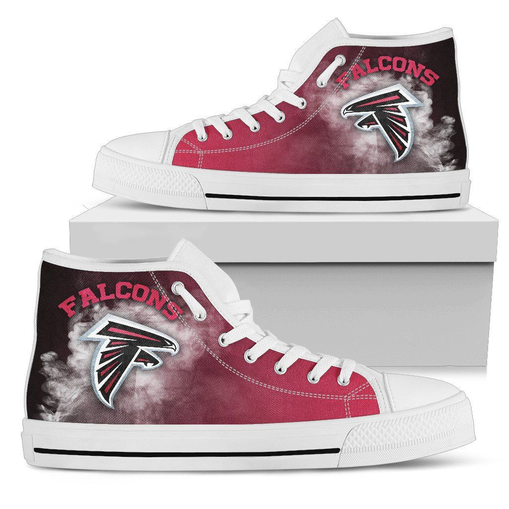 White Smoke Vintage Atlanta Falcons High Top Shoes Printed For Men And Women - Image 2