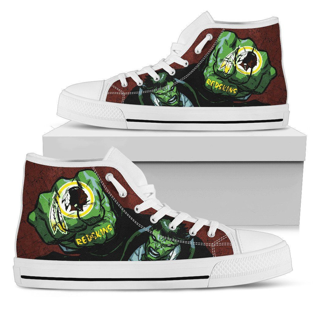 Hulk Punch Washington Redskins High Top Shoes Printed For Men And Women - Image 2