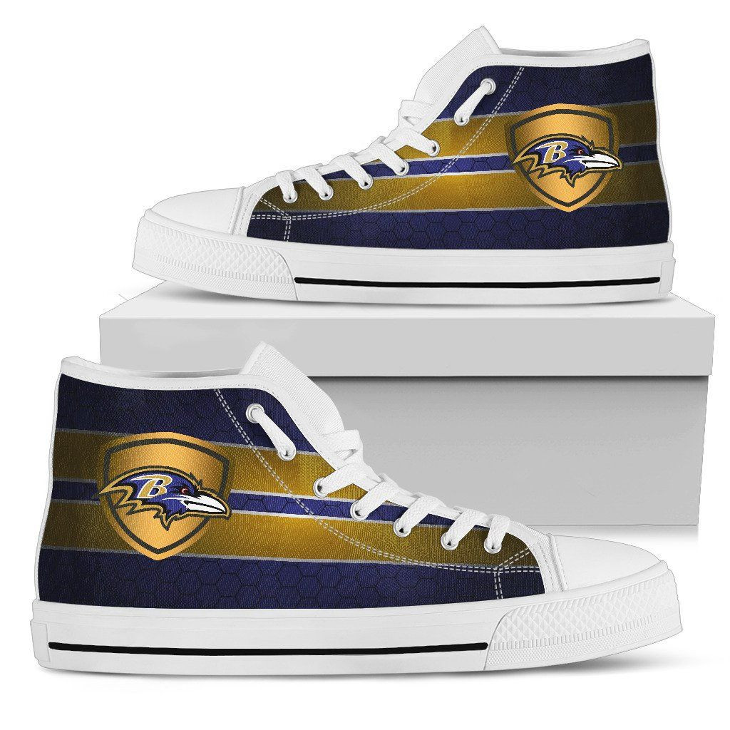The Shield Baltimore Ravens High Top Shoes Printed For Men And Women - Image 2