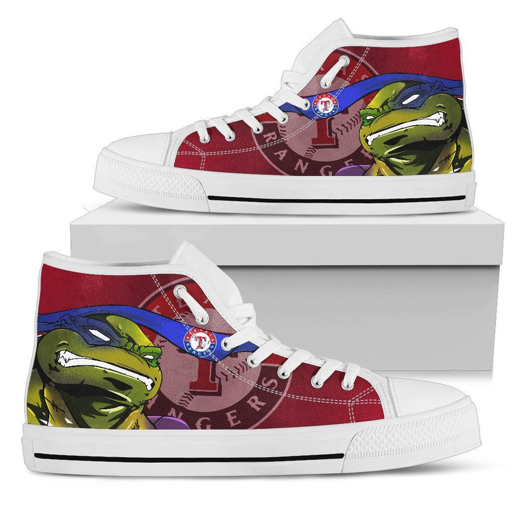 Turtle Texas Rangers Ninja High Top Shoes Printed For Men And Women - Image 2