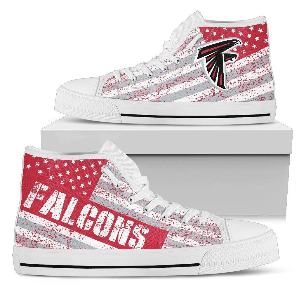 America Flag Italic Vintage Style Atlanta Falcons High Top Shoes Printed For Men And Women - Image 2