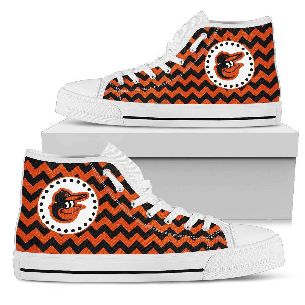 Chevron Broncos Baltimore Orioles High Top Shoes Printed For Men And Women - Image 2