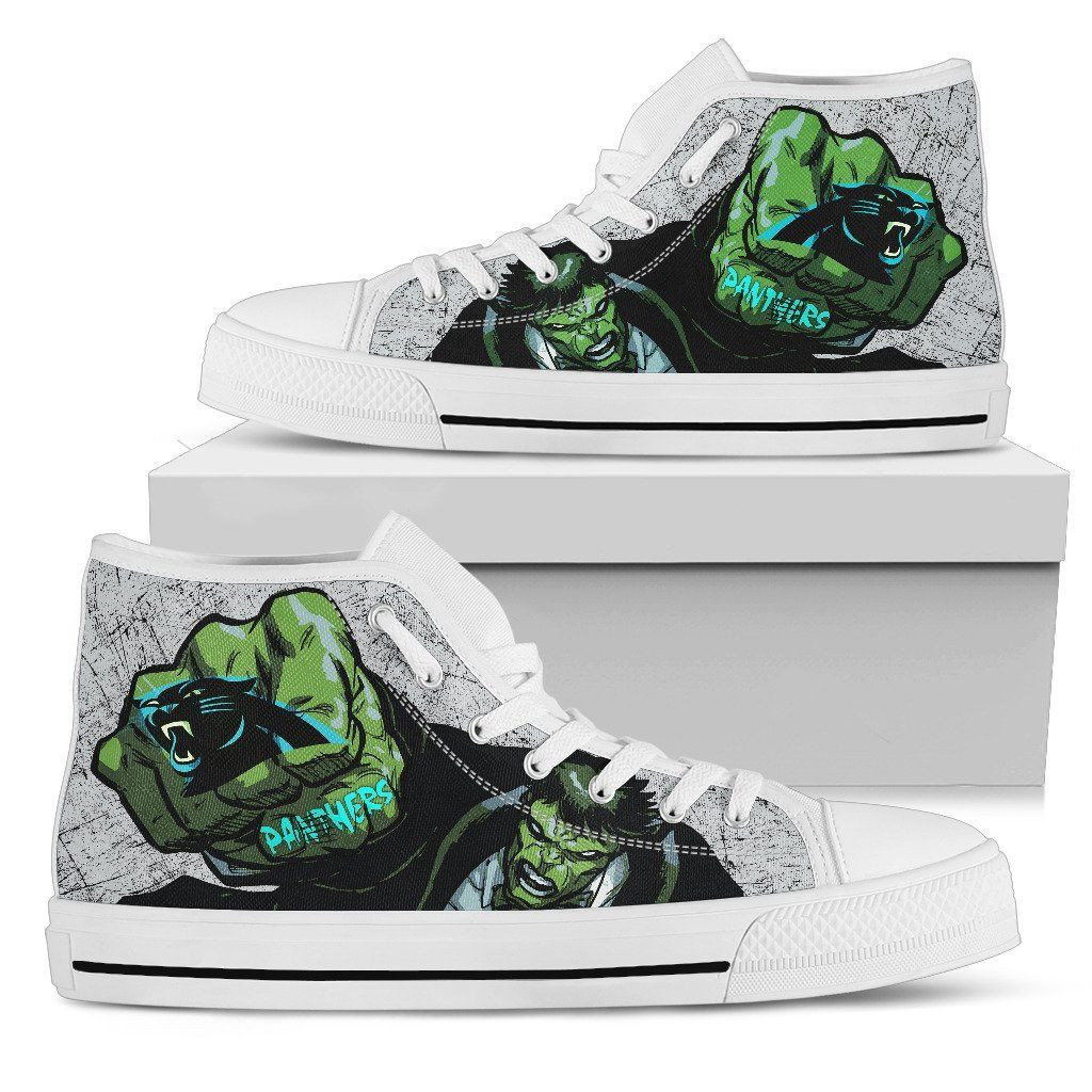 Hulk Punch Carolina Panthers High Top Shoes Printed For Men And Women - Image 2