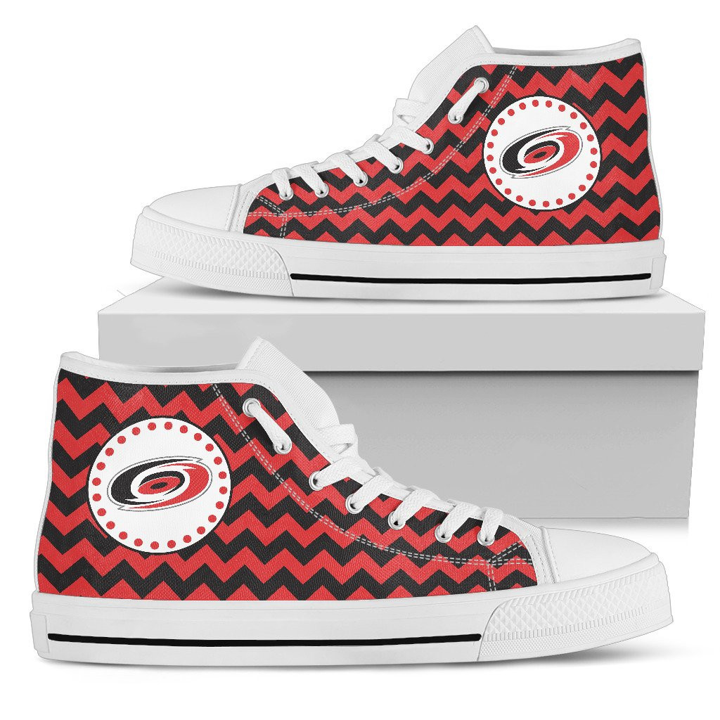Chevron Broncos Carolina Hurricanes High Top Shoes Printed For Men And Women - Image 2