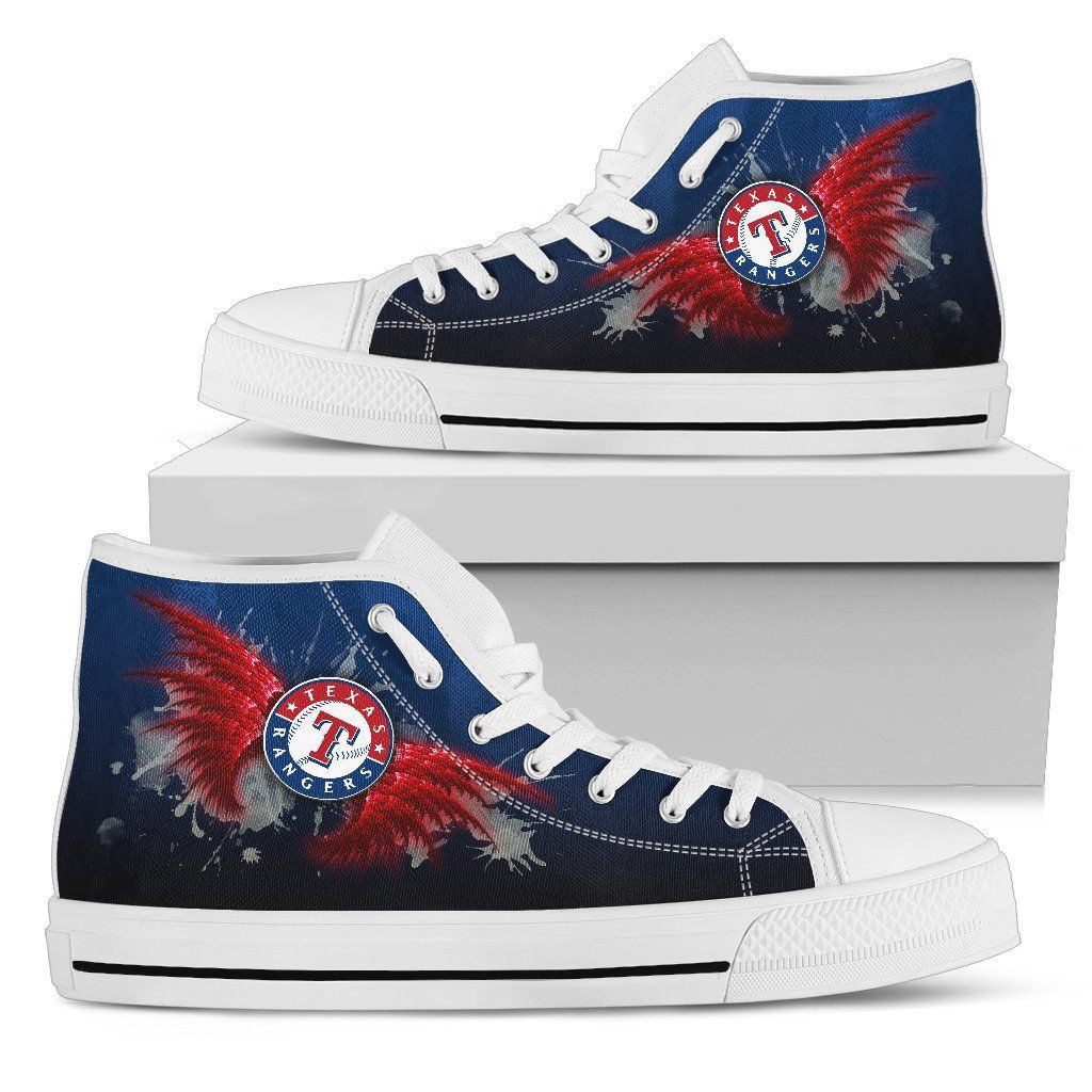 Angel Wings Texas Rangers High Top Shoes Printed For Men And Women - Image 2
