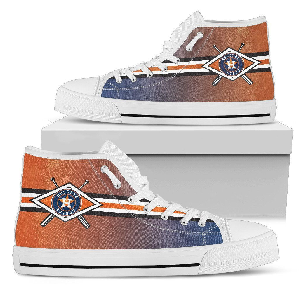 Double Stick Check Houston Astros High Top Shoes Printed For Men And Women - Image 2