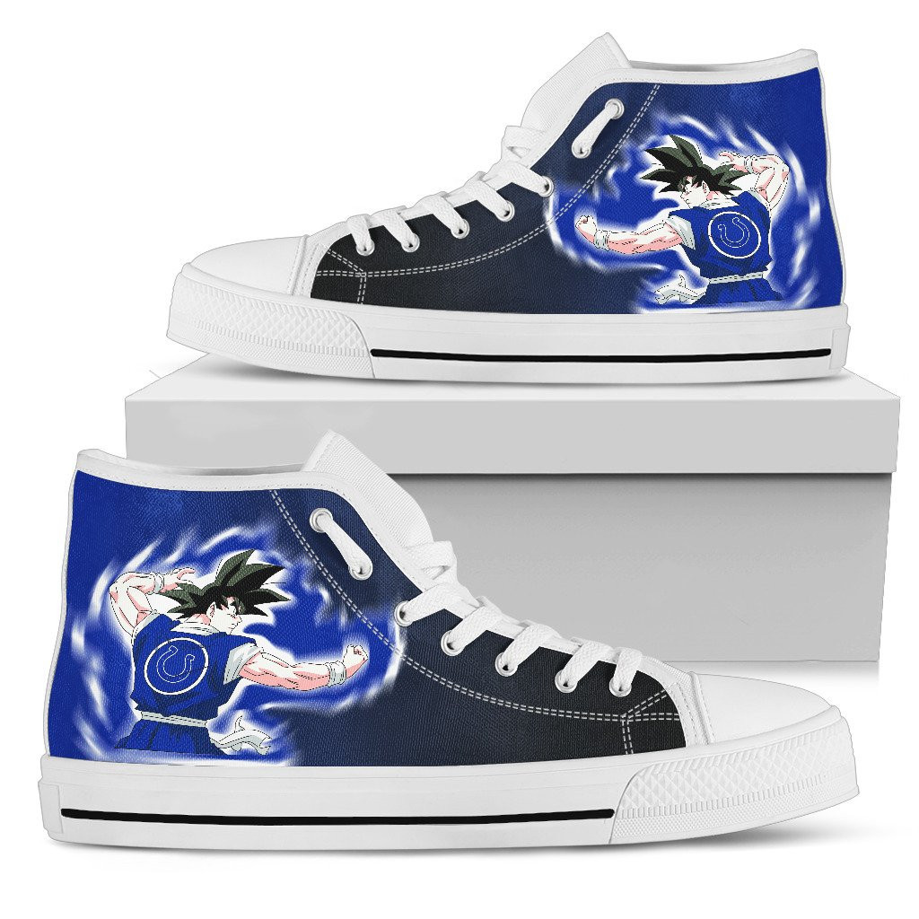 Son Goku Saiyan Power Indianapolis Colts High Top Shoes Printed For Men And Women - Image 2