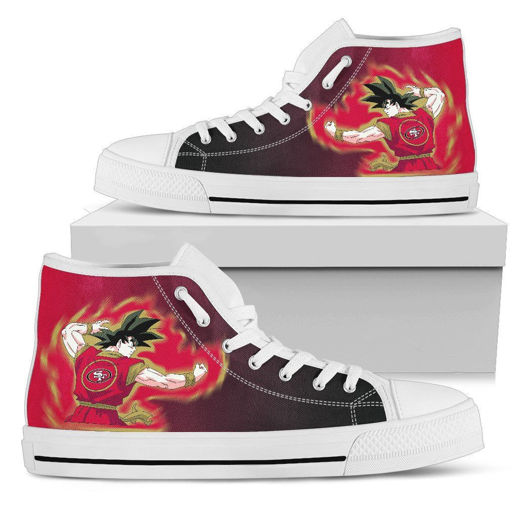 Son Goku Saiyan Power San Francisco 49ers High Top Shoes Printed For Men And Women - Image 2