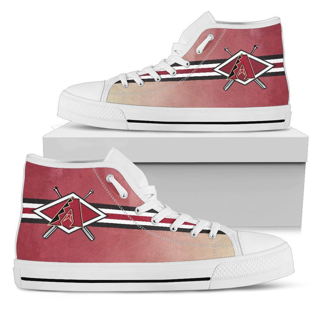 Double Stick Check Arizona Diamondbacks High Top Shoes Printed For Men And Women - Image 2