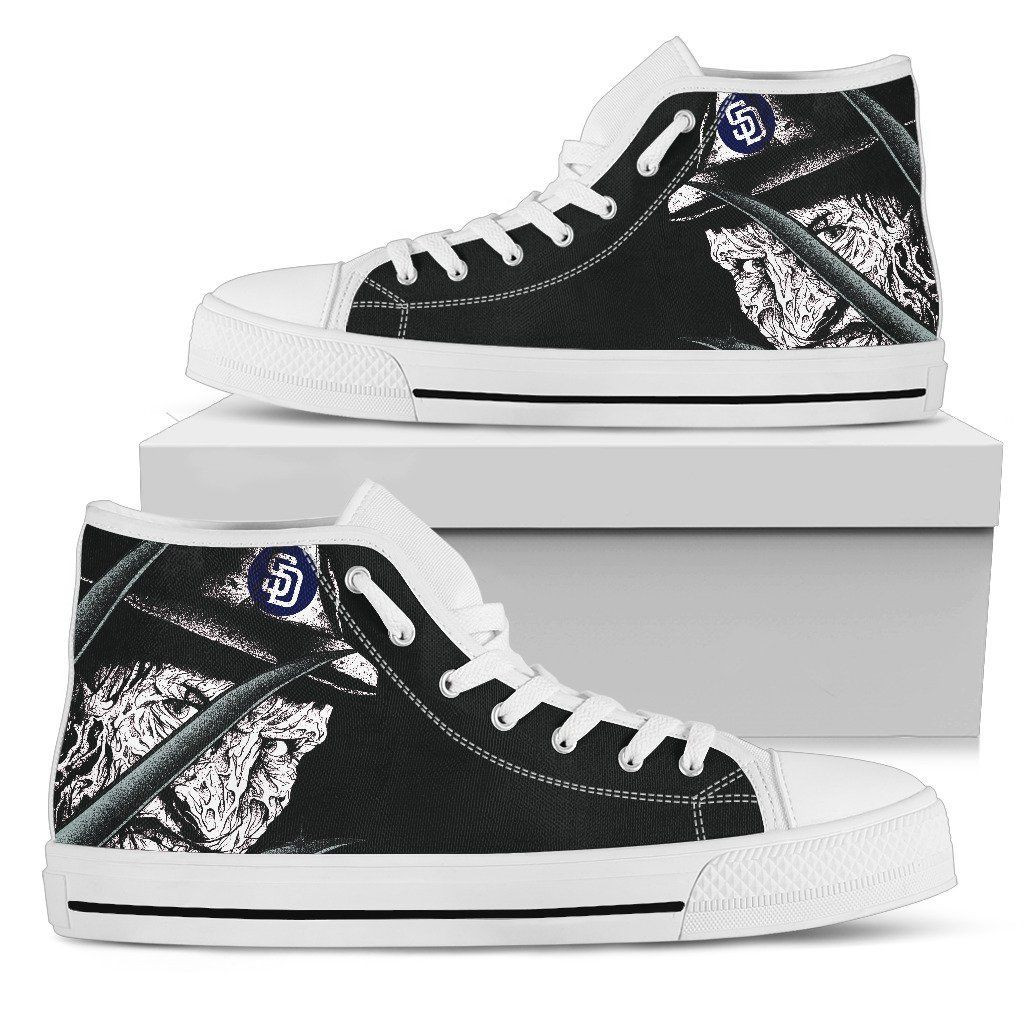San Diego Padres Nightmare Freddy Colorful High Top Shoes Printed For Men And Women - Image 2