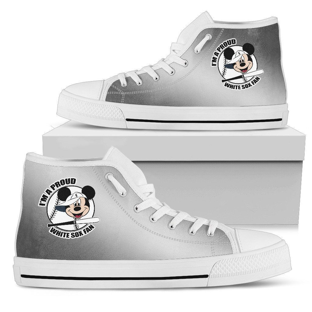 Chicago White Sox Fan Mickey Circle High Top Shoes Printed For Men And Women - Image 2