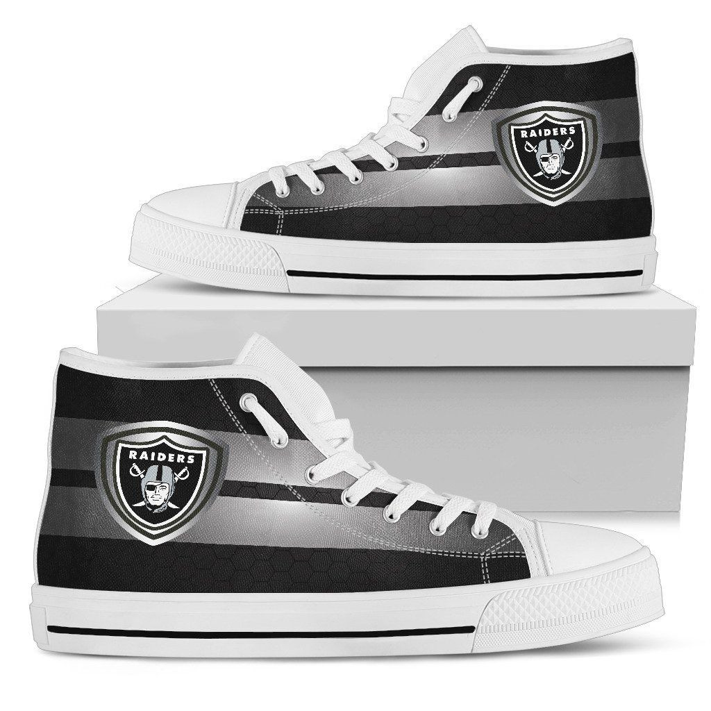 The Shield Oakland Raiders High Top Shoes Printed For Men And Women - Image 2