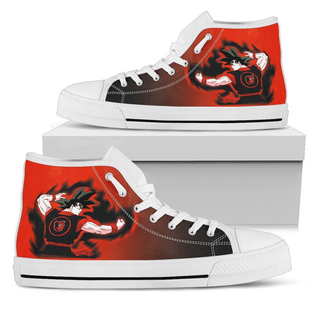 Baltimore Orioles Son Goku Saiyan Power High Top Shoes Printed For Men And Women - Image 2