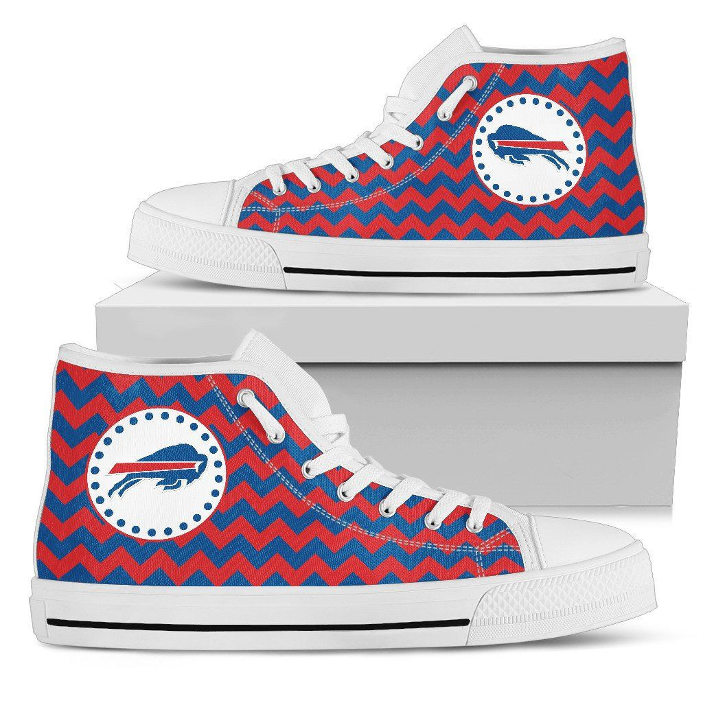 Chevron Broncos Buffalo Bills High Top Shoes Printed For Men And Women - Image 2