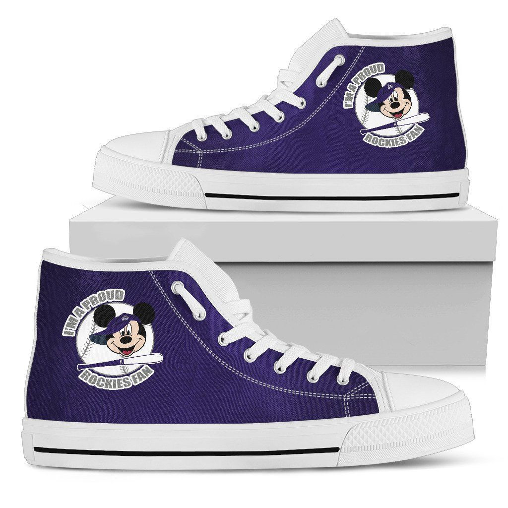 Colorado Rockies Fan Mickey Circle High Top Shoes Printed For Men And Women - Image 2