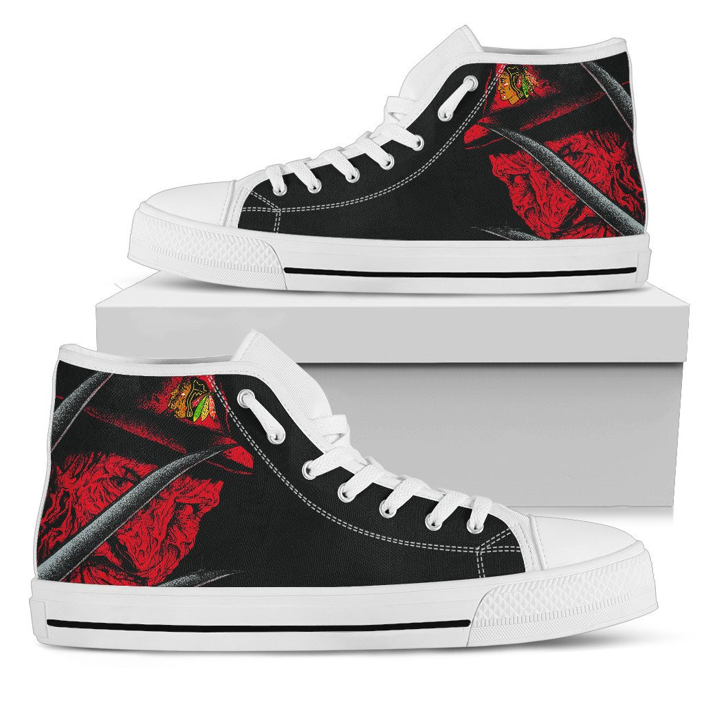 Chicago Blackhawks Nightmare Freddy Colorful High Top Shoes Printed For Men And Women - Image 2