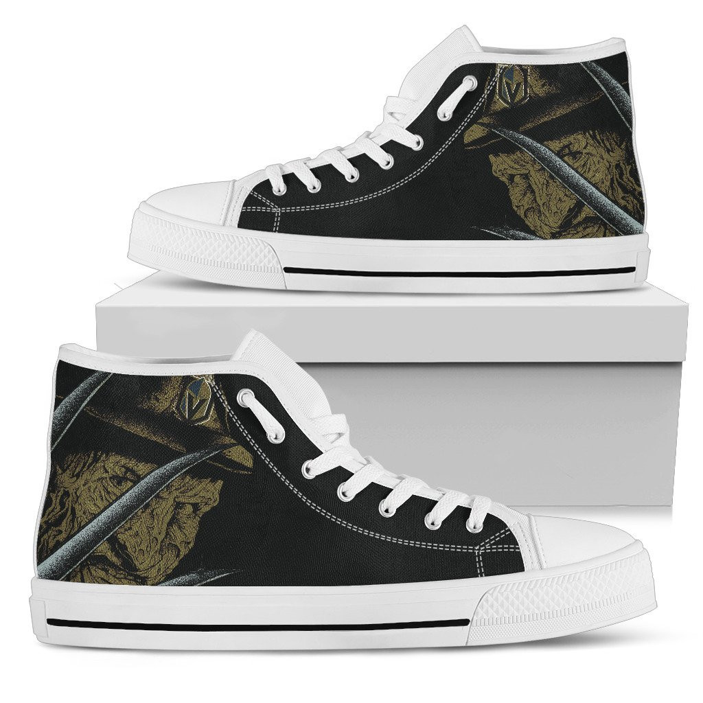 Vegas Golden Knights Nightmare Freddy Colorful High Top Shoes Printed For Men And Women - Image 2