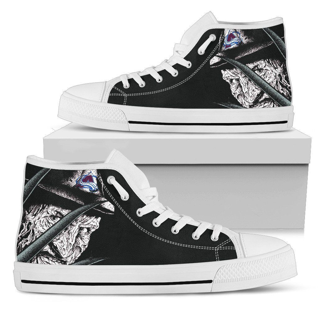 Colorado Avalanche Nightmare Freddy Colorful High Top Shoes Printed For Men And Women - Image 2