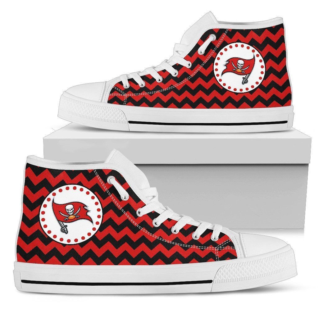 Chevron Broncos Tampa Bay Buccaneers High Top Shoes Printed For Men And Women - Image 2