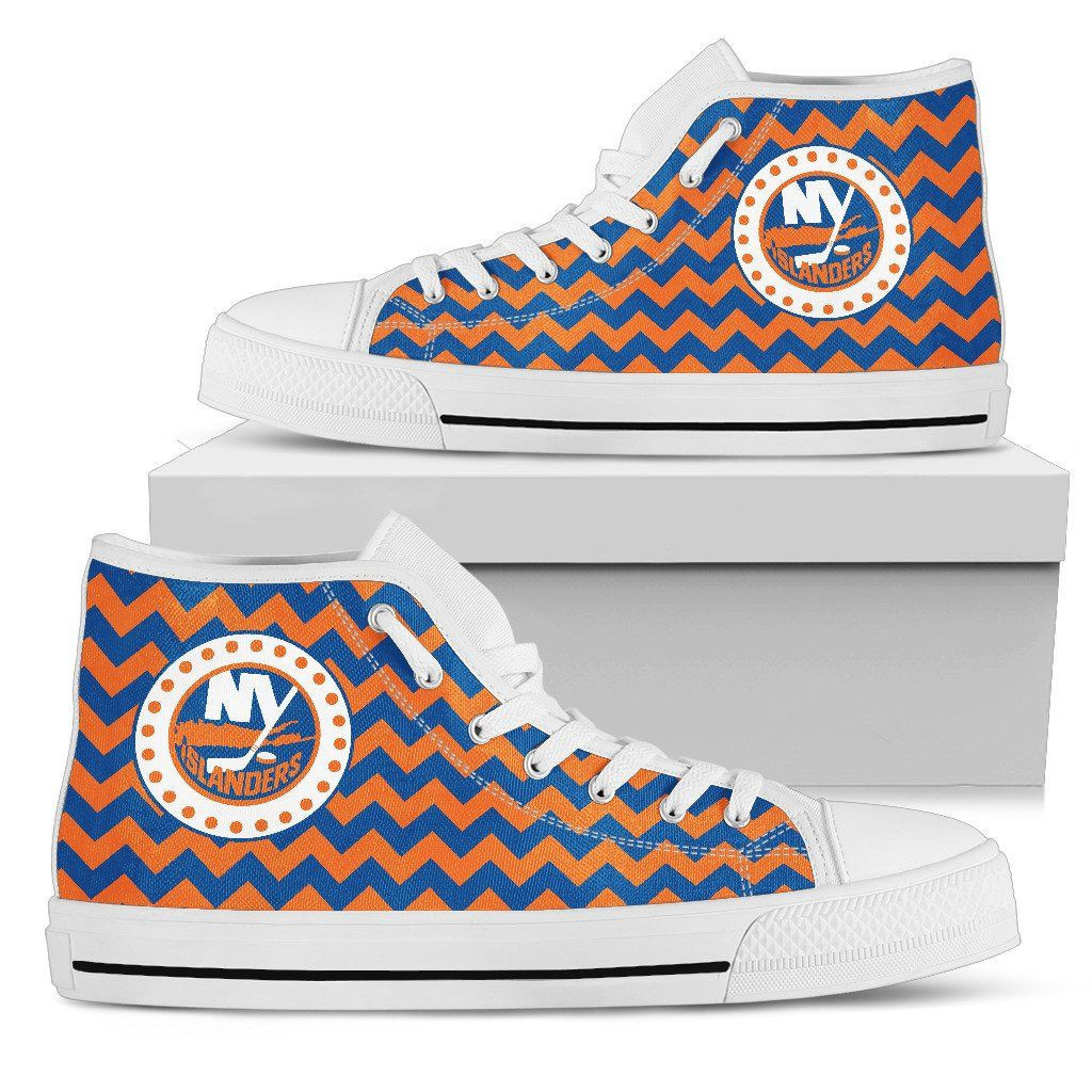 Chevron Broncos New York Islanders High Top Shoes Printed For Men And Women - Image 2