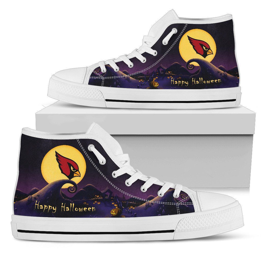 Before Christmas Nightmare Halloween Moonlight Arizona Cardinals High Top Shoes Printed For Men And Women - Image 2