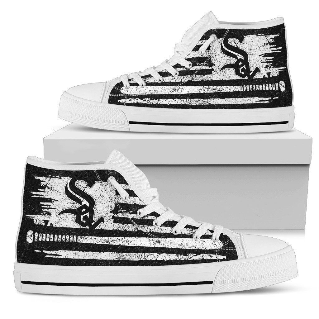 American Flag Vintage Baseball Chicago White Sox High Top Shoes Printed For Men And Women - Image 2