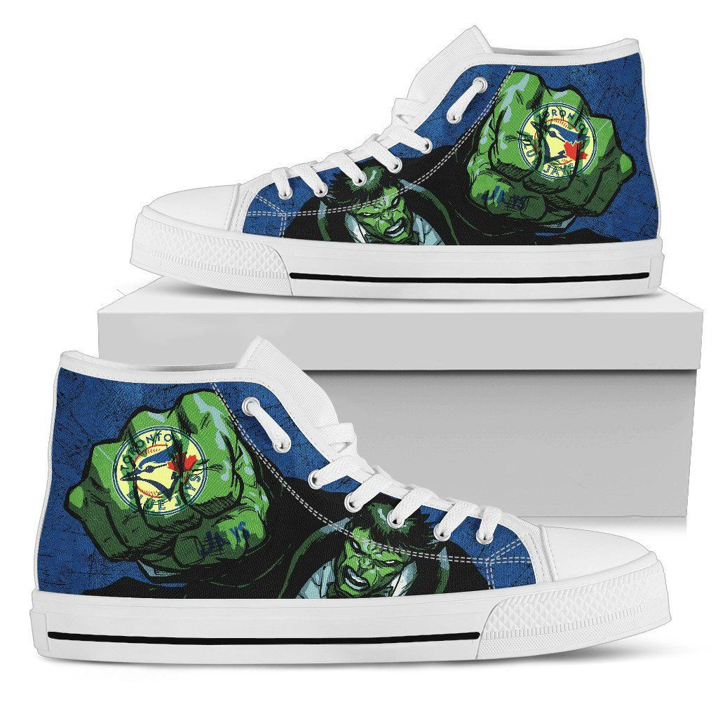 Hulk Punch Toronto Blue Jays High Top Shoes Printed For Men And Women - Image 2