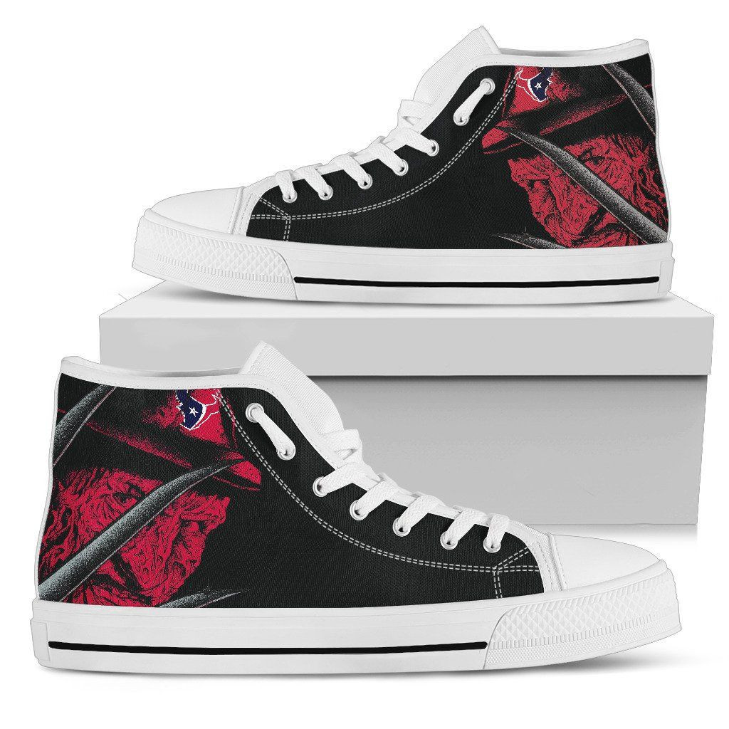 Houston Texans Nightmare Freddy Colorful High Top Shoes Printed For Men And Women - Image 2
