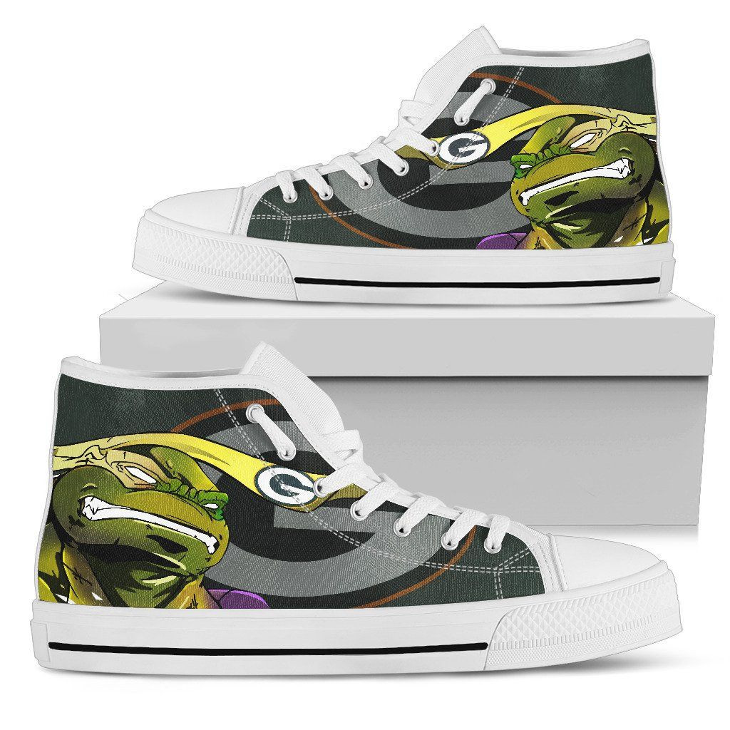 Turtle Green Bay Packers Ninja High Top Shoes Printed For Men And Women - Image 2