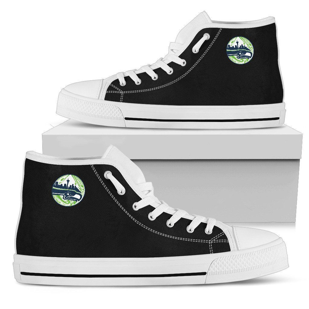 The City Seattle Seahawks High Top Shoes Printed For Men And Women - Image 2