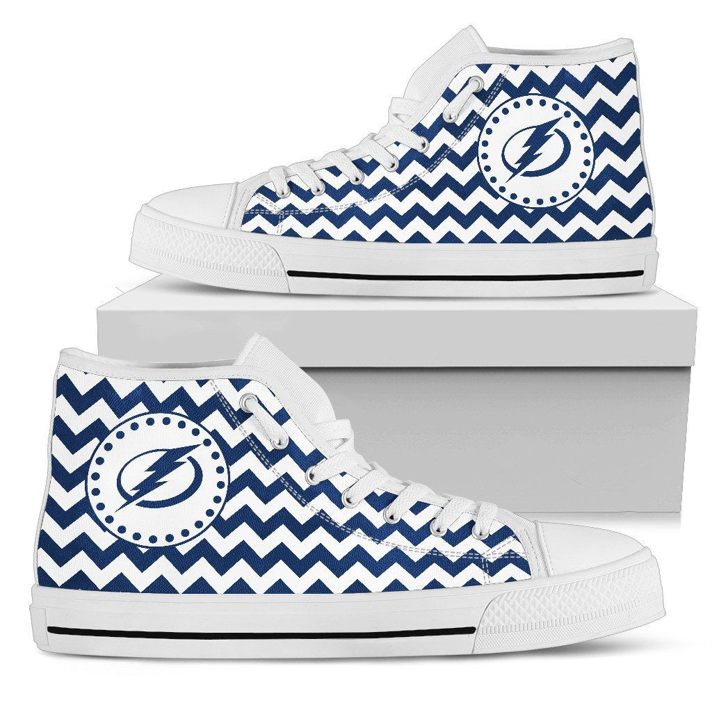 Chevron Broncos Tampa Bay Lightning High Top Shoes Printed For Men And Women - Image 2