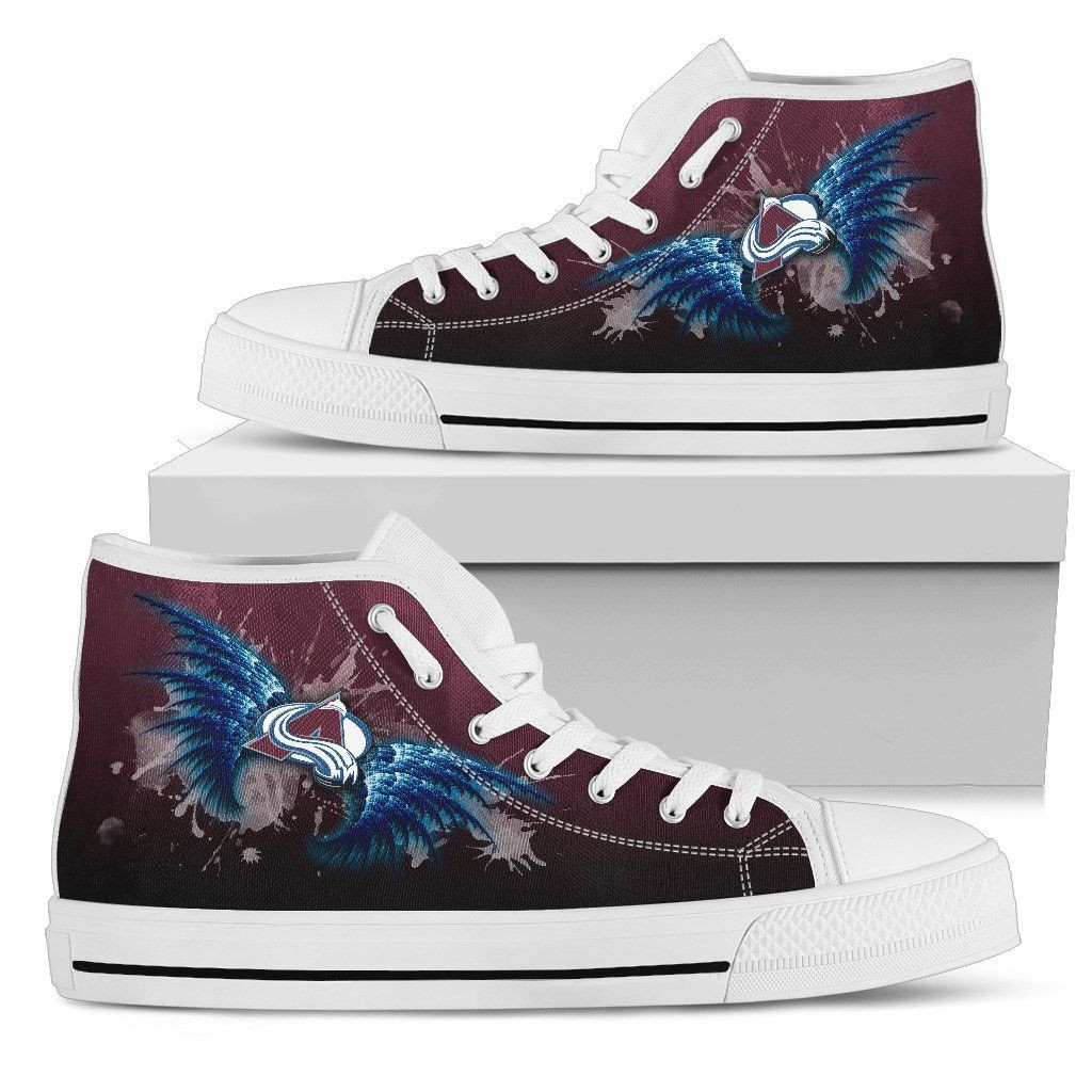 Angel Wings Colorado Avalanche High Top Shoes Printed For Men And Women - Image 2