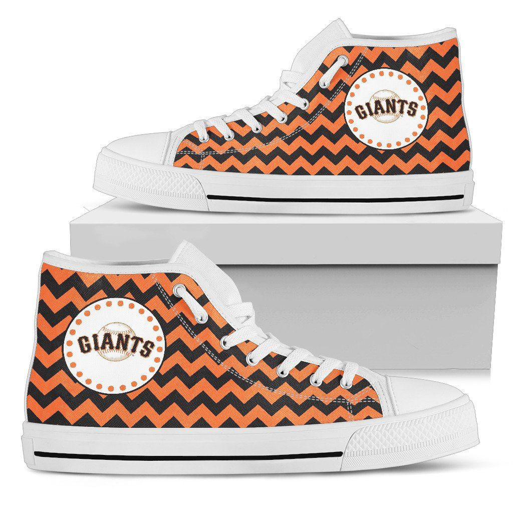 Chevron Broncos San Francisco Giants High Top Shoes Printed For Men And Women - Image 2