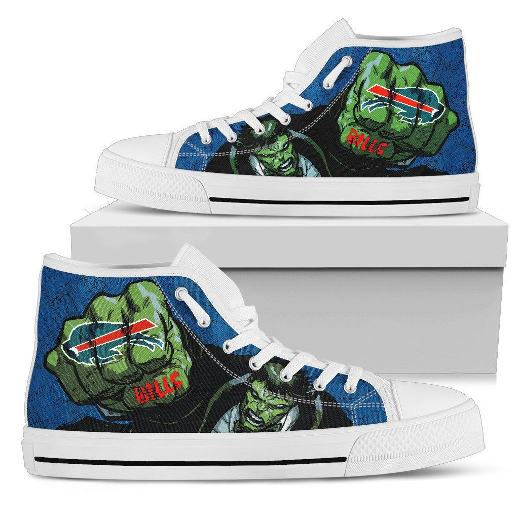 Hulk Punch Buffalo Bills High Top Shoes Printed For Men And Women - Image 2