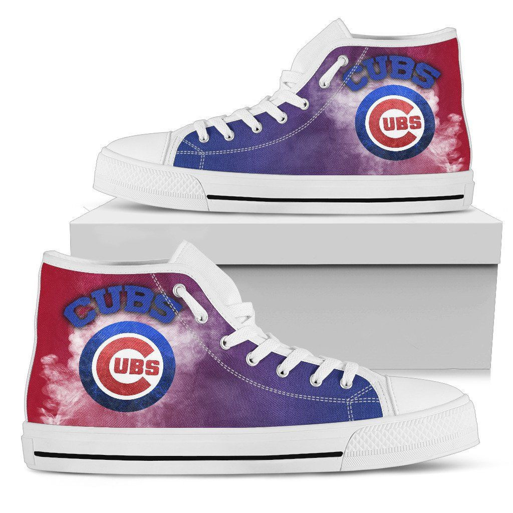 White Smoke Vintage Chicago Cubs High Top Shoes Printed For Men And Women - Image 2