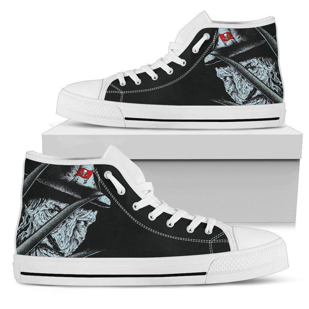 Tampa Bay Buccaneers Nightmare Freddy Colorful High Top Shoes Printed For Men And Women - Image 2