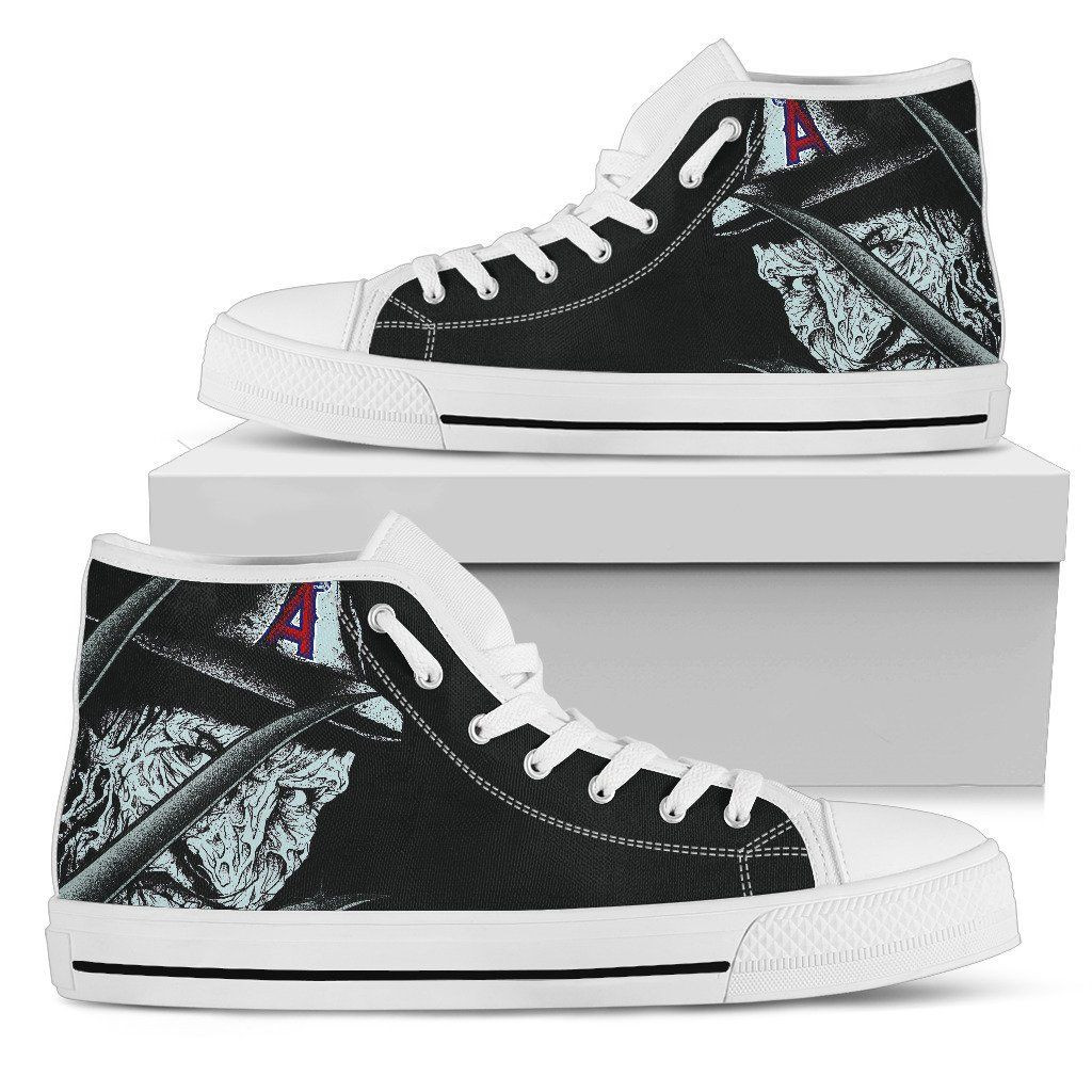 Los Angeles Angels Nightmare Freddy Colorful High Top Shoes Printed For Men And Women - Image 2