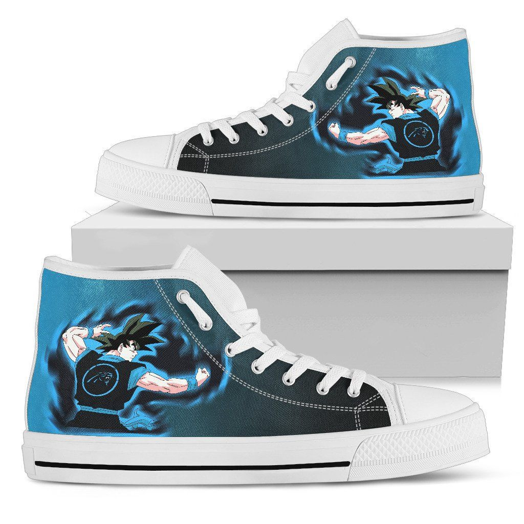 Son Goku Saiyan Power Carolina Panthers High Top Shoes Printed For Men And Women - Image 2