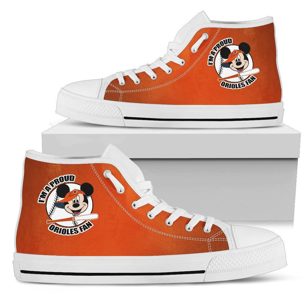 Baltimore Orioles Fan Mickey Circle High Top Shoes Printed For Men And Women - Image 2