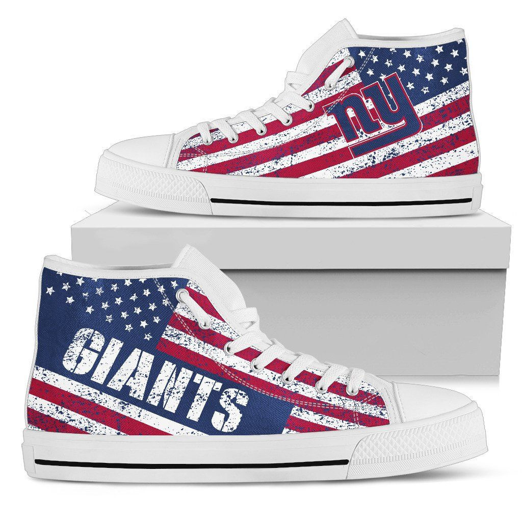 America Flag Italic Vintage Style New York Giants High Top Shoes Printed For Men And Women - Image 2
