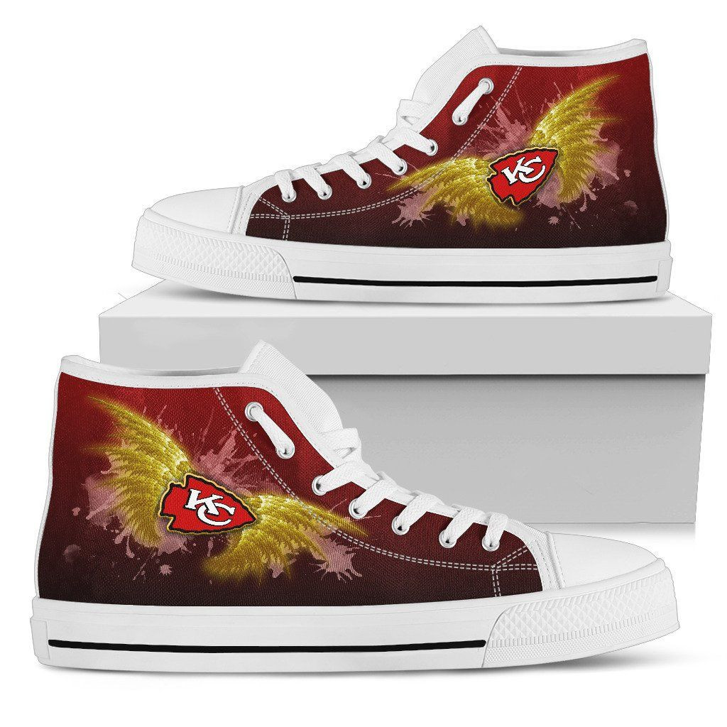 Angel Wings Kansas City Chiefs High Top Shoes Printed For Men And Women - Image 2